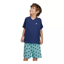 Pijama Curto Kid Palmeira - Demillus