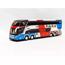 Miniatura Ônibus Pato Azul G7 Dd 4 Eixos 30 Centímetros. Cor Branco