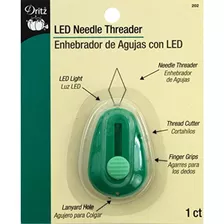 Enhebrador De Agujas 202 Led Cortador, Verde