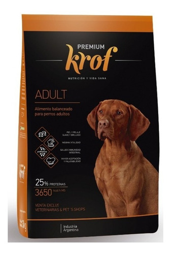 Alimento Krof Premium Para Perro Adulto Todos Los Tamaños Sabor Mix En Bolsa De 15 kg
