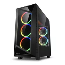 Gabinete Gamer Sharkoon Rev200 Black Mid Tower Negro