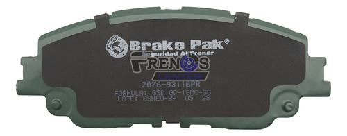 Pastilla Freno Del Brake Pak Para Toyota Corolla Cross Foto 3