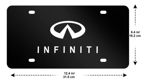 Logo Infiniti Acero 3 Matrcula D Inoxidable Con Tapon... Foto 3