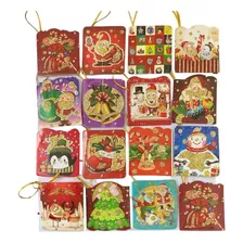 30 Tarjetas Para Regalo Navidad Modelos Surtidos (7x5.4cm)