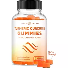 Cúrcuma Con Gomitas De Jengibre Natural, Nutrachamps