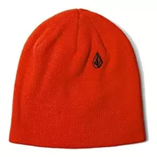 Volcom Gorro Lana Con Ajuste Calavera Hombre, Naranja Shock,