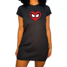 Vestido Homem Aranha Coração Super Herói