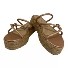 Sandalias Chalas Tacon Alto Medio Rose Mujer - Varzu Shoes