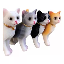 Estatua Figura Decorativa Gatito Gato Realista Caminando
