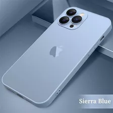 Capa Luxo Vidro Fosco Magsafe Para iPhone 13 Pro Max Cor Blue Sierra