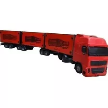 Caminhão Brinquedo Volvo Fh Bau Tri Trem 9 Eixo Graneleiro