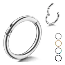 Piercing Clicker Nariz Liso Arito Nariz Bisagra Acero Edone 