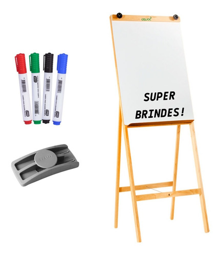 Flip Chart Quadro Branco 4 Canetas Brinde + Apagador Oferta