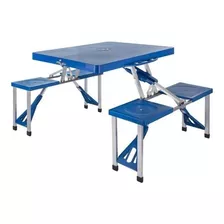 Mesa Camping Plegable Tipo Maleta Con Bancos Klimber