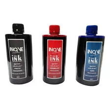Kit 3 Tinta Para Cartaz Nine Ink - (azul, Preta E Vermelha)