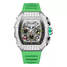 Relógios Mecânicos Automáticos Onola Diamond Cor Da Correia Verde