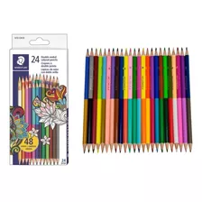 48 Colores Duo Staedtler ( 24 Lapices ) Super Precio