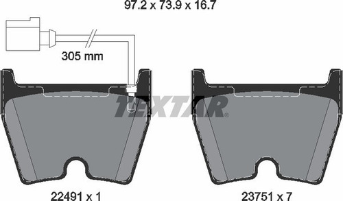 Balatas Delanteras Textar Audi Rsq3 2013 2014 2015 2016 2017 Foto 5