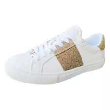 Tenis Calvin Klein Original Casual Dama Blanco Café 