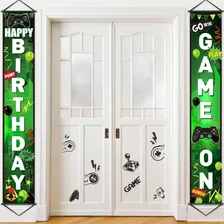 Game On Birthday Banner Videojuego Decoraciones Para Fi...