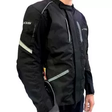 Campera Moto Ags Negra Cuatro Estaciones - Gkmotos.uy