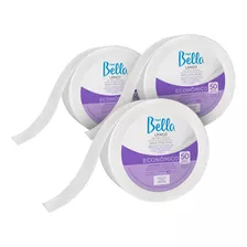 Kit 03 Rolo Lenço Tnt Para Depilação Branco Depil Bella 50m