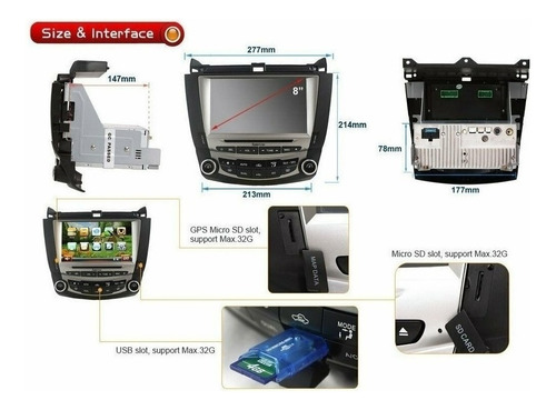 Estereo Dvd Gps Honda Accord 2003-2007 Bluetooth Radio Usb Foto 2