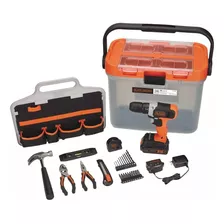 Kit Furadeira Parafusadeira 20v 10mm C/29 Itens Blackdecker