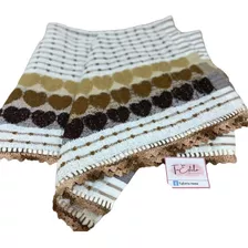 Repasador Decorativo 60x39 Cm Con Terminación En Crochet
