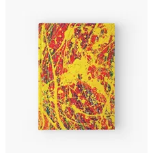 Quadro Pollock Abstrato 2 Cores - Pintado Á Mão - 70x90 