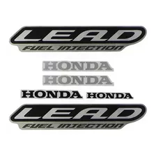 Kit Adesivos Honda Lead 2009 2010 Prata - Lb10224