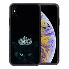 Funda Zhegailian Para iPhone X/xs-black Cat Queen