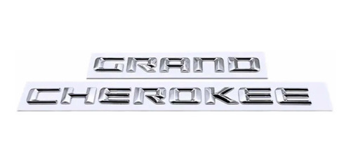 Par De Emblemas Laterales Jeep Grand Cherokee Letras Cromado Foto 2