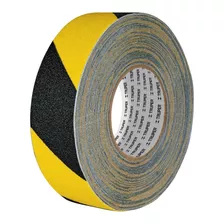 Cinta Antiderrapante Ama/negra 2'' Rollo 18m Truper 101449 Color Amarillo