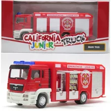 Caminhão De Bombeiros Man Tgs - 1/64 California Junior Truck