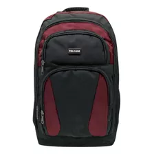 Mochila Camping Impermeável Mundi Md2291 Reforçada Zíper Cor Preto/vermelho