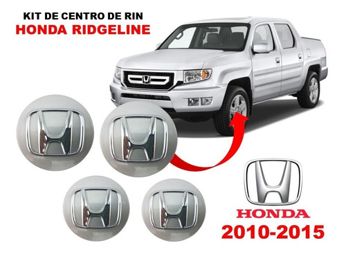 4 Copas Centro De Rin Honda Ridgeline 2010-2015 Foto 2