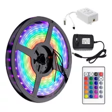 Cinta Tira Luces Led Rgb 5050 - 5m + Control + Transformador