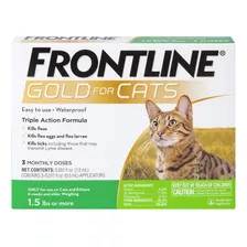 Frontline Gold For Cats Tratamiento De Pulgas Y Garrapatas (