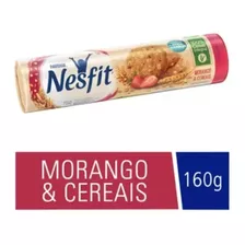 Biscoito Bolacha Integral Nesfit Morango E Cereais Kit 10 Un