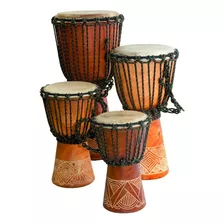 Djembe Tallado Principiantes, De 10 Pulgadas De Alto, C...