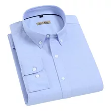 Camisa Casual Masculina De Manga Comprida Camisa Oxford Ss S