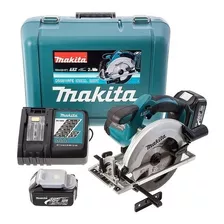 Sierra Circular Inalámbrica 6 1/2 Makita 18 Volts Color Azul Frecuencia 50-60