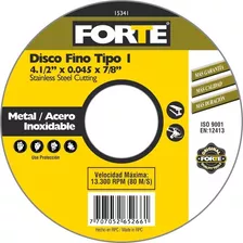 Disco Abrasivo Corte Fino Metal E Inoxidable 4.1/2 (10 Un)