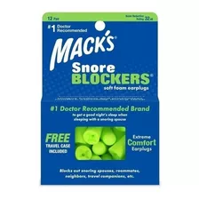 Protetor Auricular Macks Snore Blockers 12 Pares 32db + Case