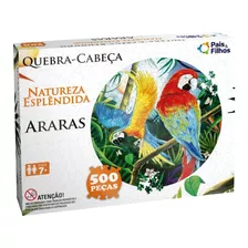 Puzzle Rompecabezas Redondo Ave Guacamaya 500 Piezas En Caja