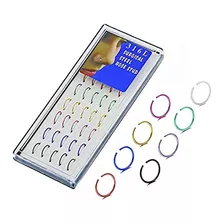 Aros - Fashion Jewelry Nose Hoop Ring,40pcs 22g Multicolor N