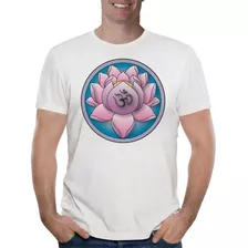 Remera Flor De Loto Yoga Meditación Hombre Purple Chick