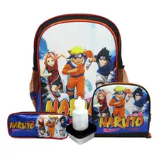 Kit Mochila Infantil Naruto Tam G Costas