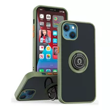 Funda Para iPhone 11 Pro Max Ahumado Con Anillo Verde Claro